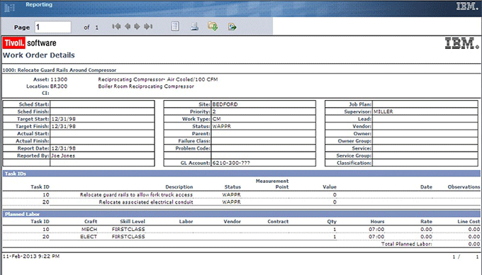 BIRT Reports for Maximo